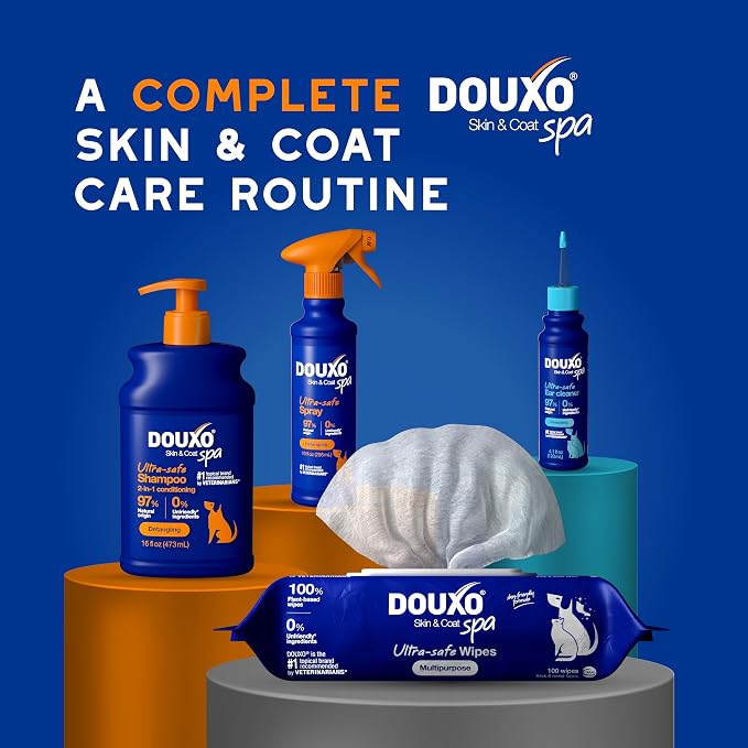 DOUXO SPA 2 in 1 Dog Shampoo and Conditioner, 16 fl oz, Hydrates the Skin, Leaves the Coat Soft and Detangled, Ultra-Safe Formula