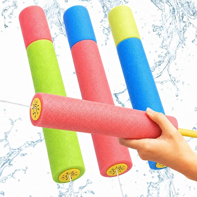 Water Guns Blaster 3 Pack Water Gun for Kids Toddler Water Squirt Super Guns Foam Soakers Blaster Outdoor Swimming Pool Toys Beach Garden Fighting for Kids Boys Girls Adults