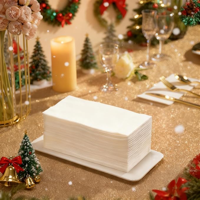 800PACK Disposable Hand Towels for Bathroom, Soft and Absorbent Paper Guest Towels Disposable Decorative Bathroom Hand Napkins for Kitchen, Parties, Weddings, Dinners