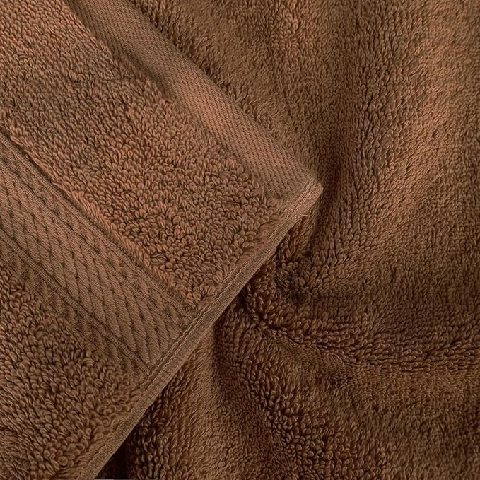 SUPERIOR Egyptian Cotton Pile Plush Bath Sheet, 2 Piece Set, Chocolate | Highly Absorbent, Ultra Soft Luxury 800 GSM Towel Set for Bathroom, Shower, Hotel Essentials Oversize Plush Madeline Towels