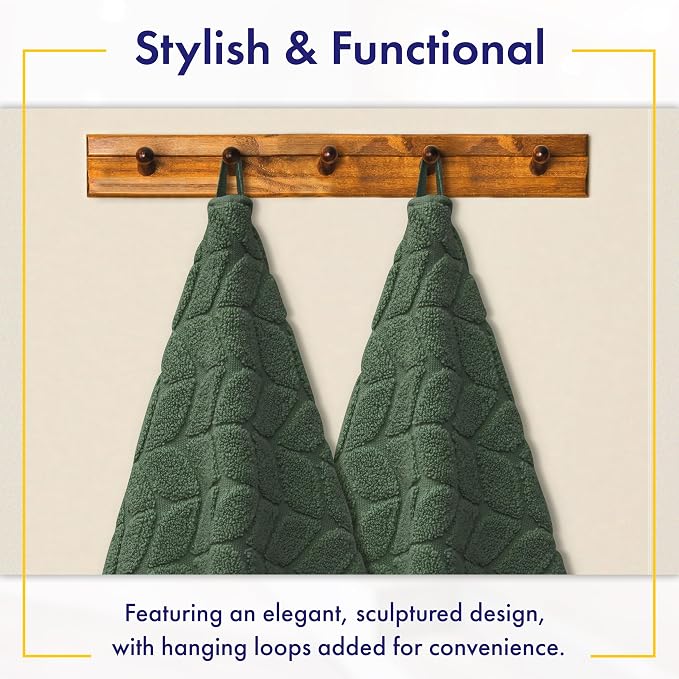 Alusa Home Ultra Soft & Stylish 700 GSM Luxury Bath Sheets | Pack of 2 | Extra Large 35x70 Inches | 100% Zero-Twist, Long-Staple Cotton | Remarkably Absorbent (Hunter Green)