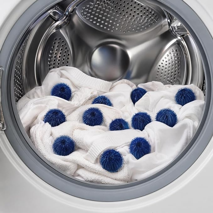 12 Pack Pet Hair Remover for Laundry, Reusable Lint Balls for Dryer & Washer, Effective Lint Catcher for Washing Machine, Dog and Cat Hair Catcher, Dryer Balls Alternative to Pet Hair Sheets