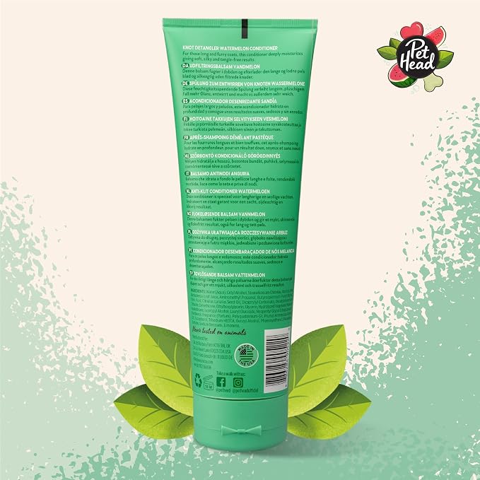 Pet Head Furtastic Dog Conditioner | Watermelon Scent | Dog Conditioner for Smelly Dogs | Knot Detangler | Care for Long Tangly Curls & Coats | Gentle Formula for Puppies | Made in USA | 8.4 fl. oz.
