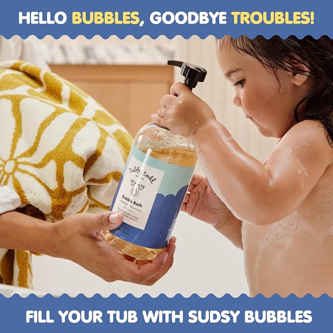 Tubby Todd Bubble Bath for Kids, Toddlers & Babies - Hypoallergenic, Non-Irritating Sensitive Skin Bubble Bath - 1 Pack, 25 fl oz - Lavender Rosemary