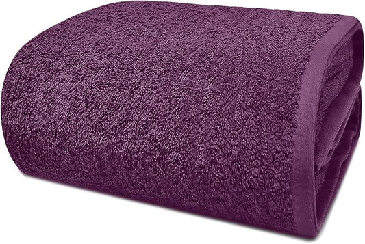 DAN RIVER Pack of 1 Bath Sheet 40x80 Inches, Oversized Quick Dry Towel, Soft Luxury Towels for Bathroom - Purple Passion