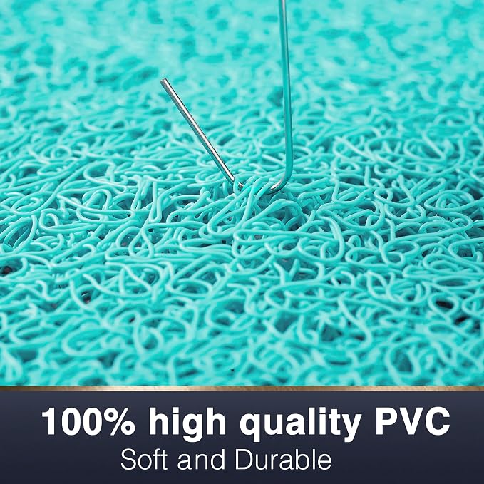 Asvin Soft Textured Bath, Shower, Tub Mat, 35x16 Inch, Phthalate Free, Non Slip Comfort Bathtub Mats with Drain, PVC Loofah Bathroom Mats for Wet Areas, Quick Drying