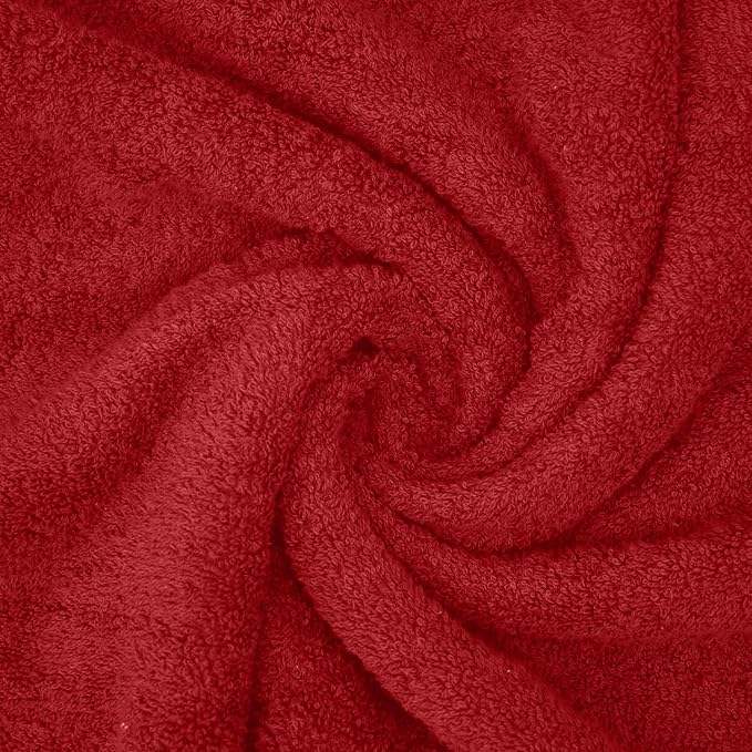 DAN RIVER 2 Pack Bath Sheets Extra Large 35x70, Large Bath Towels for Adults, XL Oversized Heavy Duty Towel Set, 600 GSM 100% Ring Spun Cotton, Soft Quick Dry, Red