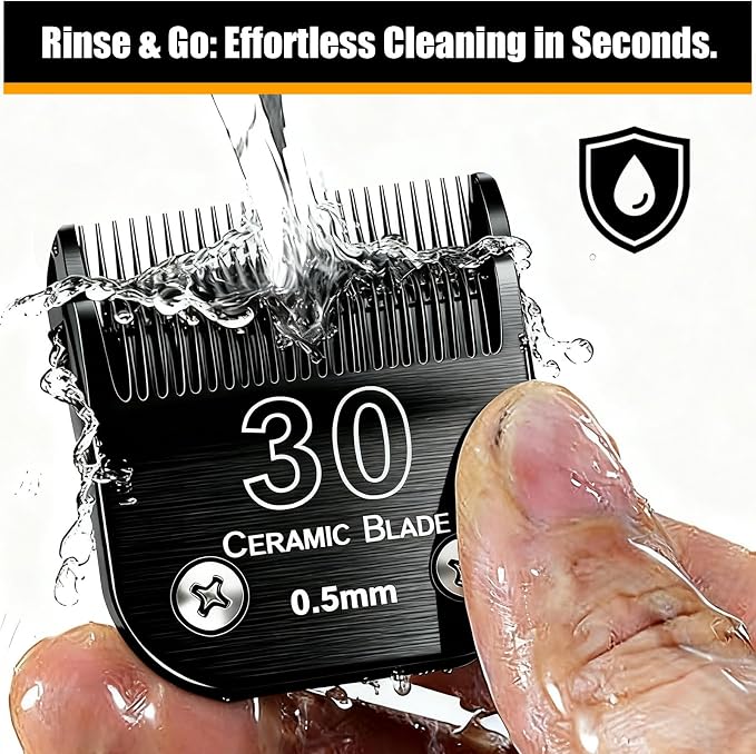3Pack Dog Grooming Blades Replacement for Andis Dog Clpper 5FC Blades | Dog Clipper 30 Blades Compatible with Most Oster A5 Wahl KM Series Pet Clippers,Black