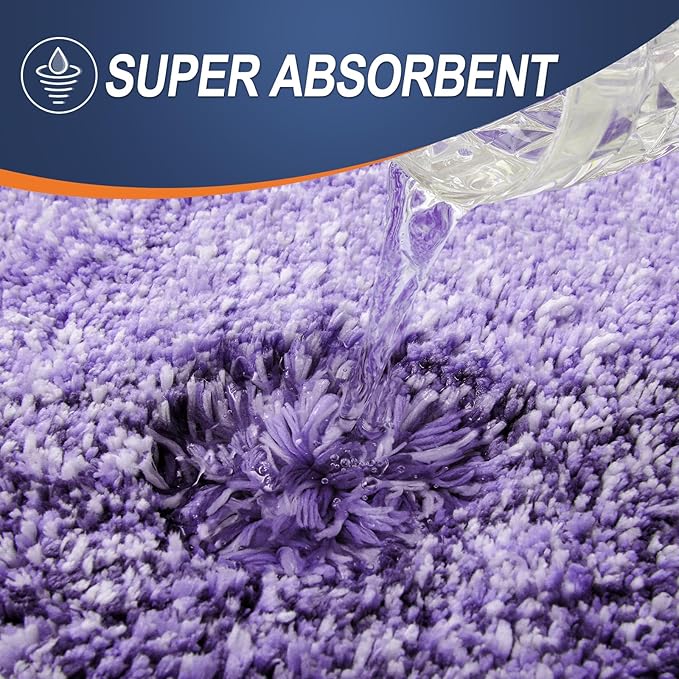 OLANLY Large Bathroom Rugs Mat 44x32, Extra Soft Absorbent Microfiber Bath Rugs, Rubber Backing, Quick Dry, Machine Washable Bath Mat for Bathroom Floor, Tub and Shower, Home Decor Accessories, Violet