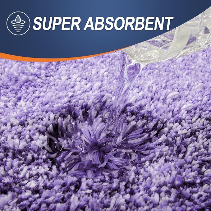 OLANLY Bathroom Runner Rugs Mat 59x24, Extra Soft Absorbent Microfiber Bath Rugs, Rubber Backing, Quick Dry, Washable Long Bath Mats for Bathroom Floor, Tub and Shower, Home Decor Accessories, Violet