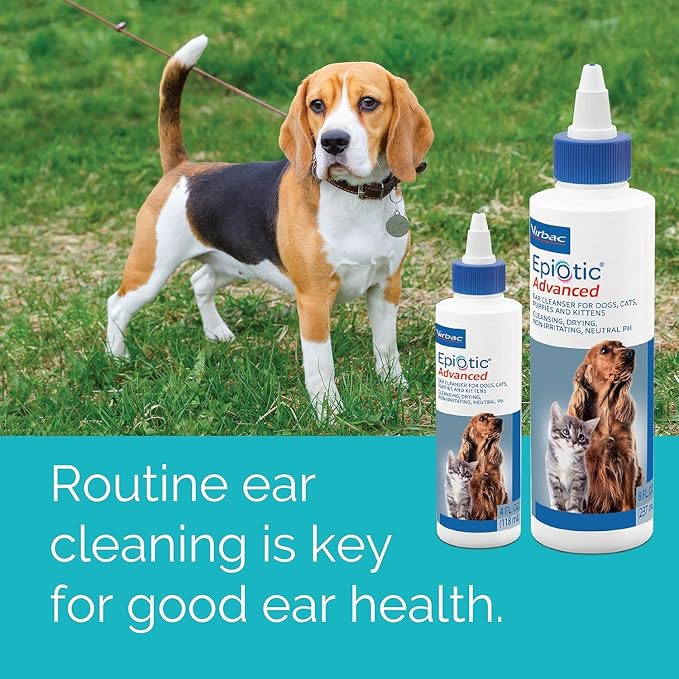 Virbac EPIOTIC® Advanced Ear Cleanser | Powerful and Gentle Cleanser For Dogs and Cats of all ages, 4 oz