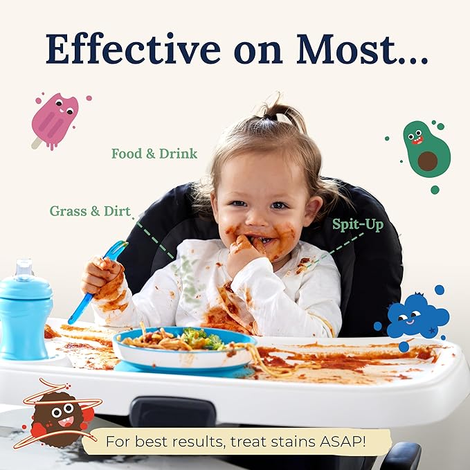 Miss Mouth's Messy Eater Stain Treater Wipes - Pack of 25, Unscented - Travel Essentials - Stain Wipes - Phosphate-Free Formula - Baby Travel Essential - Compact On-the-Go for Diaper Bag Use