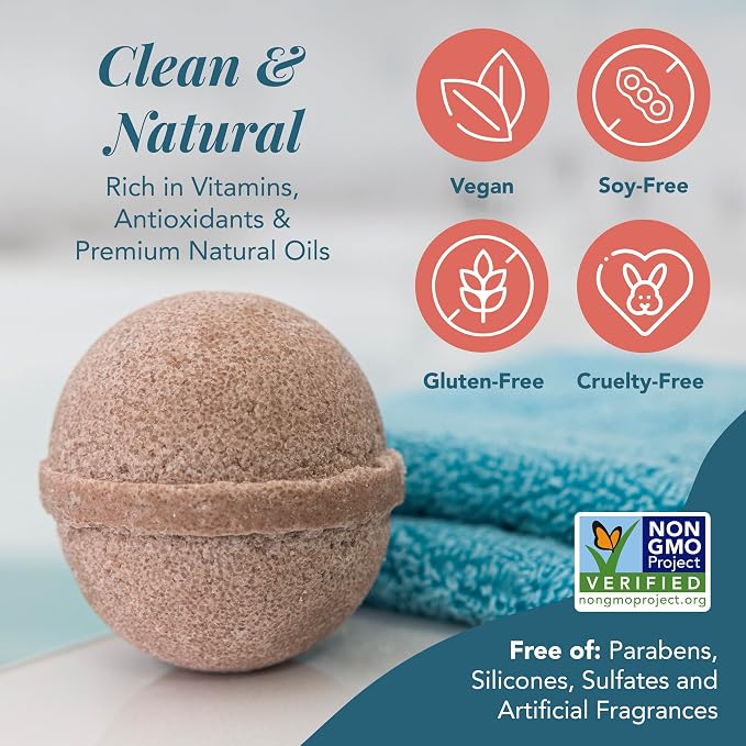 Saavy Naturals Bath Bombs – Relaxing Foaming Fizz Bubbles, Organic Bath Bombs (Pack of 1, 12 Ounce, Tahitian Vanilla)