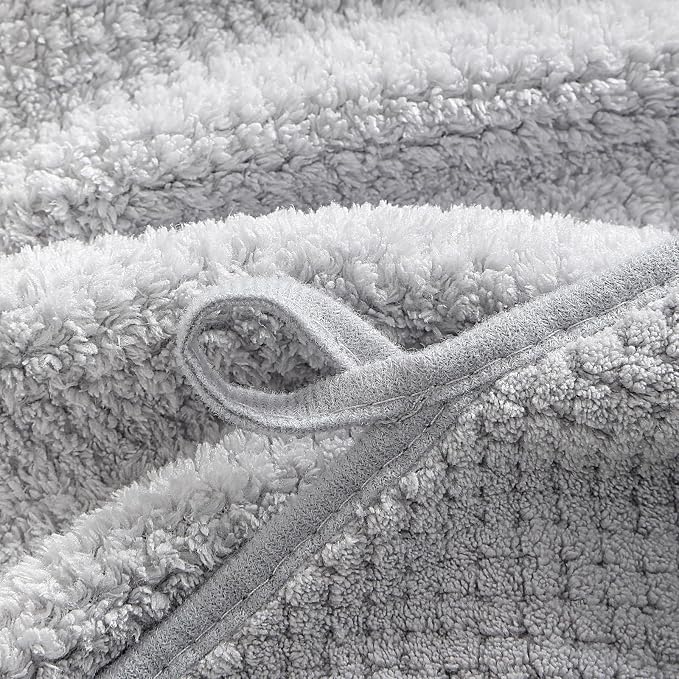 YTYC Towels, 39x78 Inch Oversized Bath Sheets for Adults Luxury Extra Large Bath Towels Sets of 6 Super Soft Shower Towels for Bathroom Microfiber 80% Polyester(Silver Grey,6 Piece)