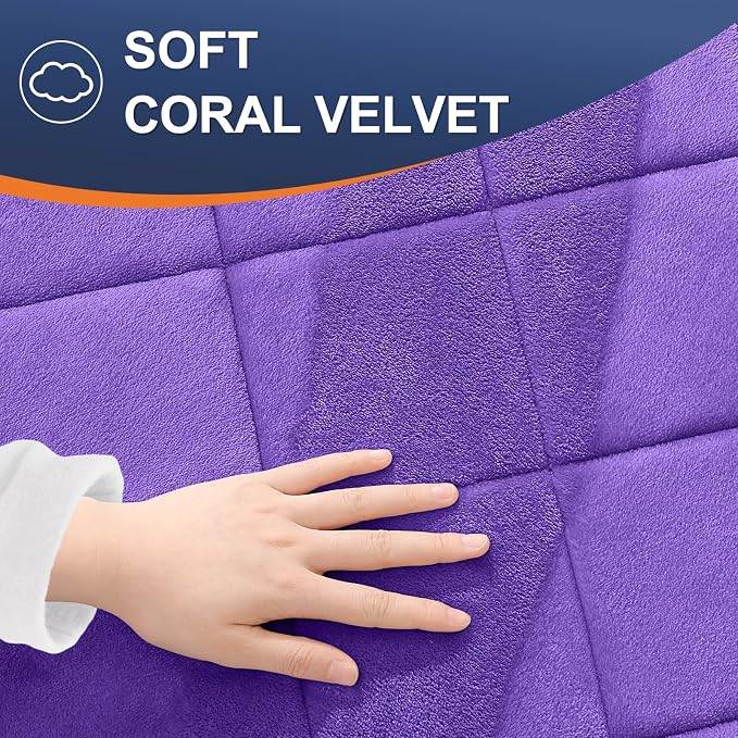 OLANLY Memory Foam Bath Mat 47x32, Ultra Soft and Absorbent Bathroom Rugs, Machine Washable, Comfortable Bath Carpet for Bathroom Floor, Tub and Shower, Purple
