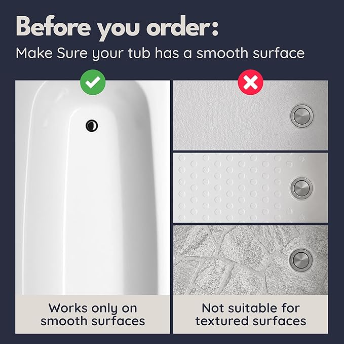 Bathtub Mat Non Slip 28x16 - homerella® Bath Mat Incl. Hooks for Drying, 100% BPA Free, Shower Mat Non Slip Anti Mold, Machine Washable, Shower Mats for Inside Shower Mildew Resistant (Grey)