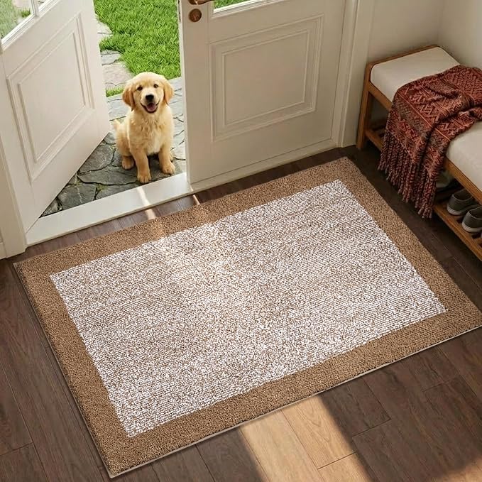36x24 Large Bathroom Rugs Washable Non Slip, Coffee Bath Mat for Bathroom Floor Tub, Soft Absorbent Quick Dry Mats for Shower, Bathtub,Home Decor