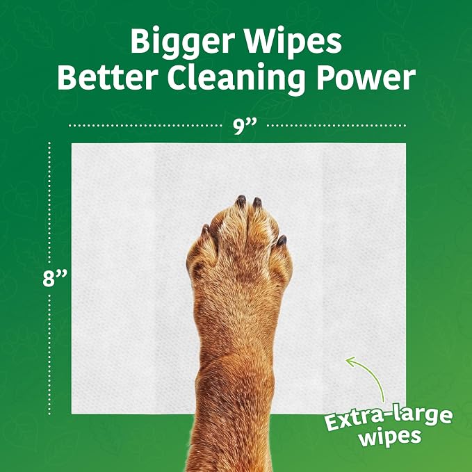 Inspire Naturals Pet Wipes for Dogs and Cats 100% Natural Plant Based with Organic Antioxidants, Dog Wipe Cleaning Deodorizing | Washcloths for Cats | Puppy Wipe for Paws and Butt (50ct - 1 Pack)