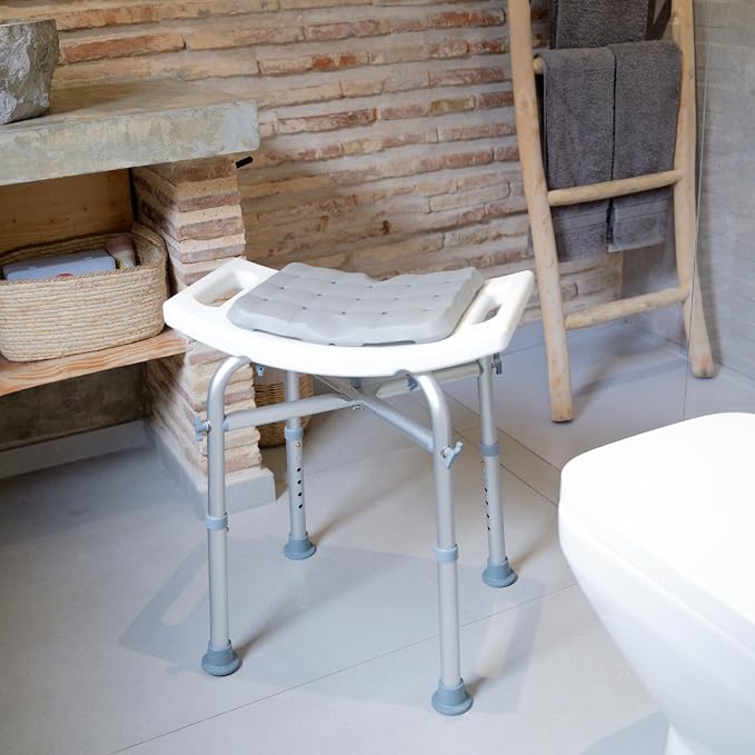 KMINA Shower Seat Cushion, Lightweight Waterproof Foam and Slip-Resistant, Kneeling Pads for Gardening, Patented, Made in Europe