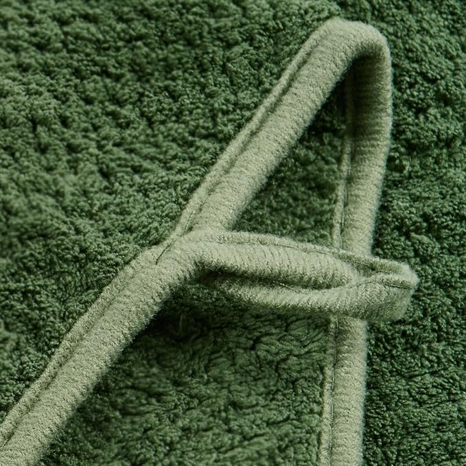 Extra Large Bath Sheets Set 6-Piece, 2 Bath Towels 40x80 Inches, 2 Hand Towels, 2 Washcloths, Soft Absorbent Quick Dry Microfiber Towels for Bathroom Beach Pool Gym Spa, Olive Green
