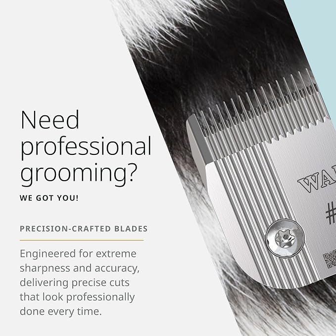 Wahl Pro Animal Prime Series Blades - Professional Fine Tooth Pet Clipper for Horse, Cat & Dog Grooming - Made from High-Carbon Steel - #30, 0.5mm