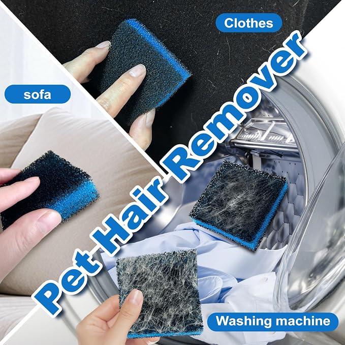 6PCS Reusable Pet Hair Remover for Laundry & Dryer – Dog and Cat Fur Catcher Lint Remover Balls for Washing Machine – Eliminates Hair, Dander, Fluff from Blankets, Sheets, Jackets & Baby Clothes