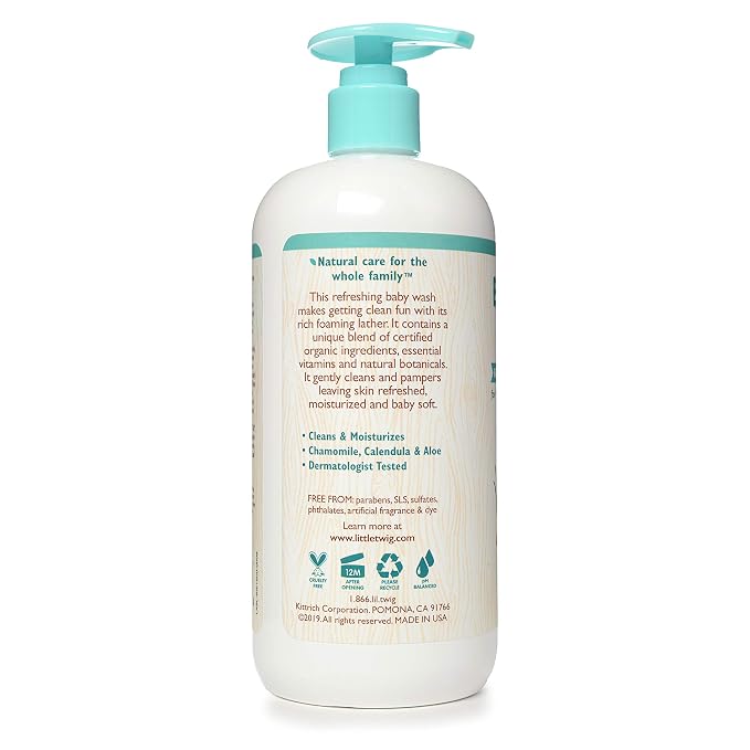 Little Twig Baby Wash, Natural Plant Derived Formula, Fragrance Free, 17 fl oz.