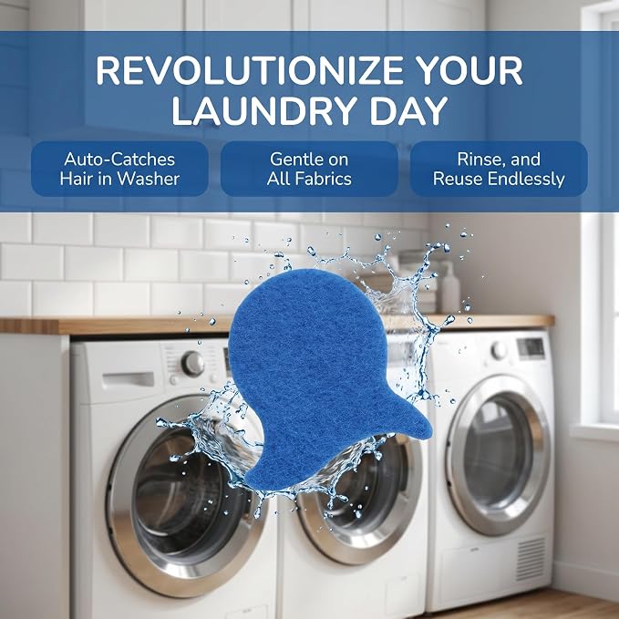 Pet Hair Remover for Laundry,8PCS Reusable Laundry Fish Fur Catcher | No-Scratch Lint Remover for Washing Machine Dryer,Safe for Delicate Fabrics