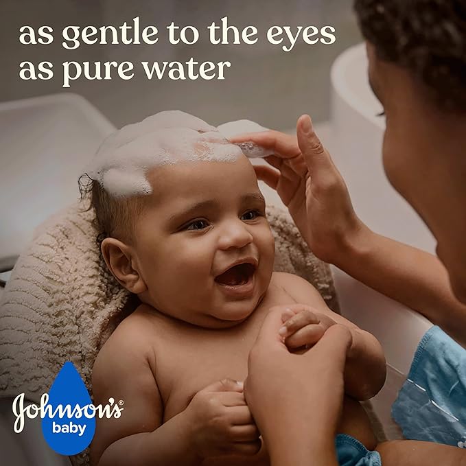 Johnson's Baby Shampoo with Aloe Vera & Vitamin B5, Tear Free, Newborn Essentials, No added Parabens & Sulfates, Hypoallergenic, Baby Essentials, 13.6 fl. oz
