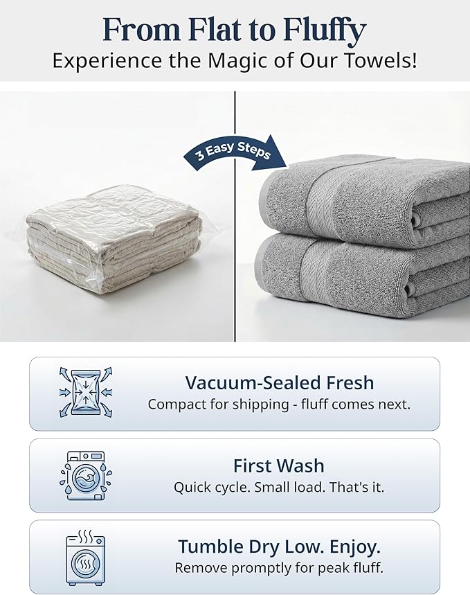 LANE LINEN 100% Cotton Turkish Towel Set for Bathroom - 16 Piece - Super Soft, Quick Dry & Highly Absorbent - 4 Bath, 8 Wash Cloths, 4 Hand Towels - Hotel Quality, Durable & Oeko-TEX Certified - Grey