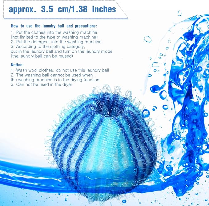 Blulu 12 Pieces Pet Hair Remover for Laundry Dryer Balls Reusable Washing Machine Hair Catcher Pet Dog Cat Catcher Lint Remover (Stylish Color)