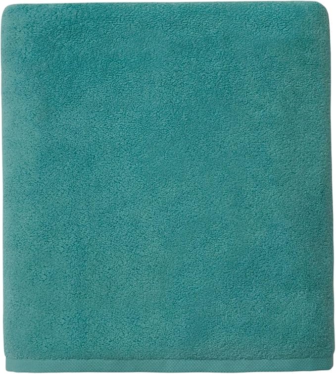 Sferra Cielo Bath Sheet 40" x 70" - 100% Long-Staple Zero Twist Cotton Towel, Fade-Resistant Dye, Super Soft and Highly Absorbent, Luxurious Woven Border Large Towels for Bathroom, Caribbean