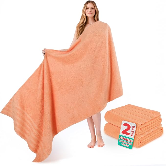 American Soft Linen 100% Cotton Luxury Turkish Towels, 2PC 35x70 Bath Sheet | Soft Absorbent Quick Dry OEKO Tex Standard 100 Certificated Durable Machine Washable Breathable Premium Hotel Quality