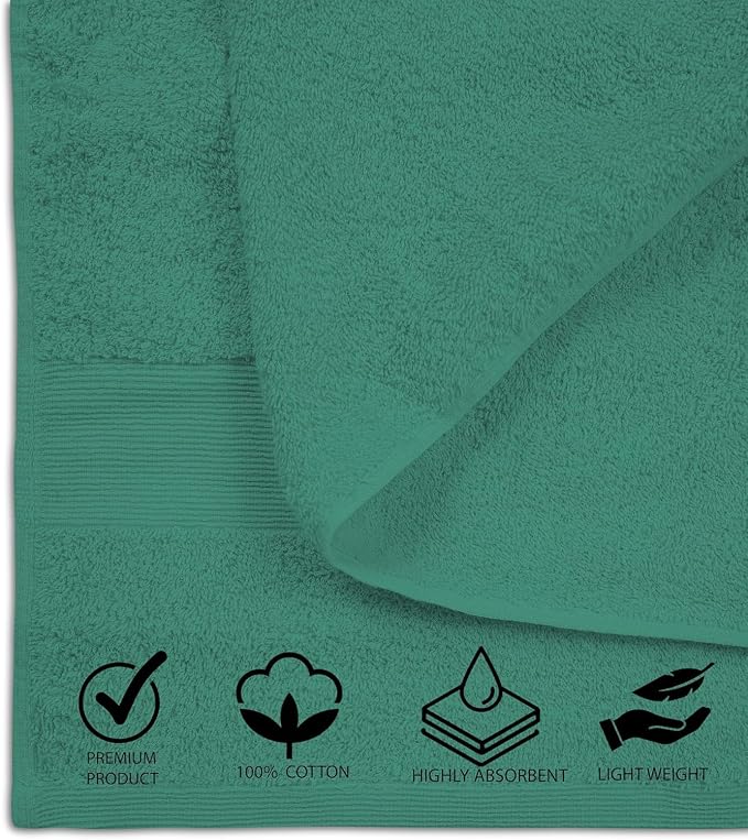 100% Cotton Luxury Bath Sheets - Pack of 2 (35" x 70") | Super Soft, Quick-Dry & Highly Absorbent Towels for Bathroom, Home, Spa & Gym (Dusty Green)
