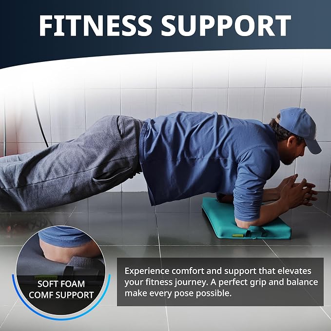 Bath Kneeler Pad, Extra Thick Kneeling Pad, Garden Kneeling Pad for Knee, Water Resistant Soft Memory Foam Cushioning for Workout, Yoga, Bathing, Physical Therapy, Prayer Pillow, Cyan
