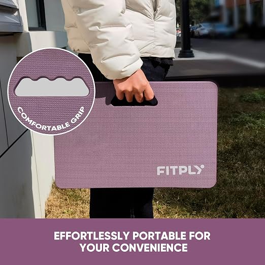 Extra Thick Garden Kneeling Pad - Foam Kneeling Pads for Gardening, Work & Exercise - Water-Resistant Knee Mat with Shock Absorbent Cushions for Baby Bath & Yoga, 17.2x11x1.5in, Purple