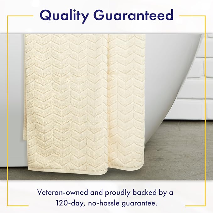 Alusa Home Ultra Soft & Stylish 700 GSM Luxury Bath Towels - 100% Zero-Twist, Long-Staple Cotton - Remarkably Absorbent & Quick Drying - 6 Piece Towel Set (Papyrus)
