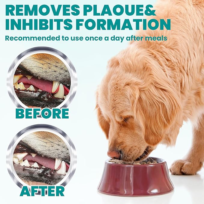 MEDUWEDU Dental Care Finger Wipes 60 Counts,Teeth Cleaning Finger Wipes for Dogs & Cats,Reduces Plaque & Supports Oral Freshness, Coconut Scent