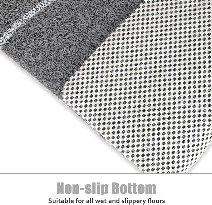 Shower Mat Bathtub Mat Non-Slip - 24x24 Inch, Soft Comfort Bath Mat with Drainage Holes, PVC Loofah Massage Bathmat for Shower, Tub, Bathroom, Wet Areas, Quick Drying