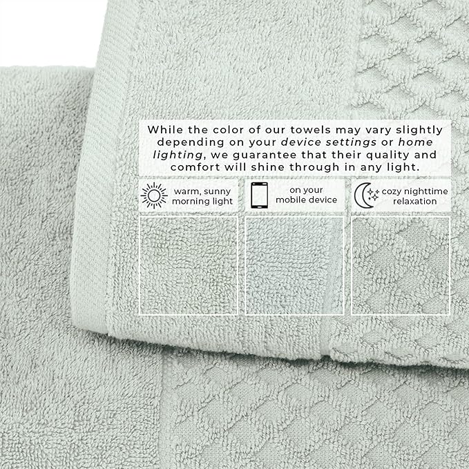 Great Bay Home Oversized Bath Sheets - 100% Cotton 2 Pack 68x35 Extra Large Towel - Absorbent, Durable, Quick-Dry Towels for Bathroom (Pastel Blue)