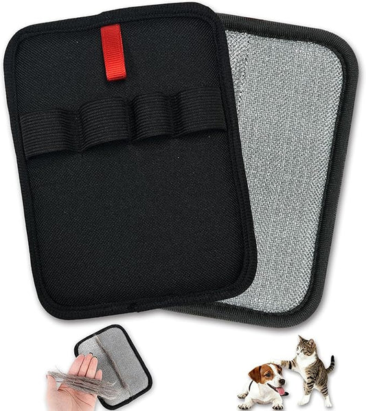 Pet Hair Removal Gloves for Cats & Dogs, Reusable Electrostatic Grooming Gloves, Hair Remover Tool for Couch, Furniture, Carpet, Car Seat, Clothes (Finger Type)