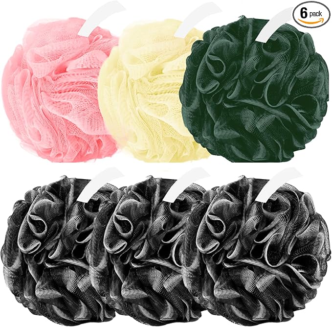 Amazerbst loofah,6 Pack Shower loofah loofah Sponge,Bath Sponge Body Scrubber for Women and Men