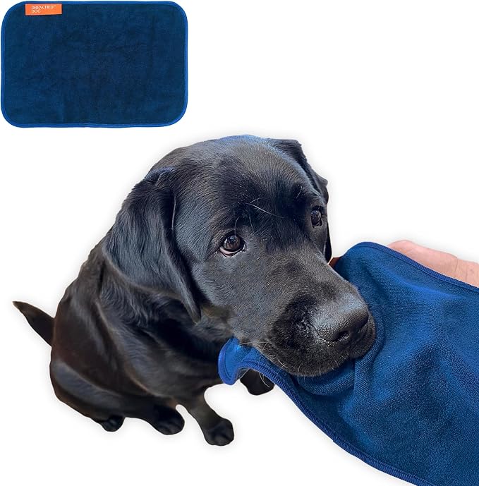 Face & Drool Towel – Microfiber Dog Slobber & Mouth Towel for Wiping Drool, Mess & Wet Snouts | Hand Size 7.8 x 12.5 in