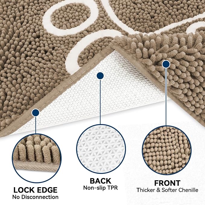 Bcoimo Super Absorbent Dog Door Mat, 36"*24" Anti Slip Mat for Muddy Paws, Pet Rugs for Dirty Paws Washable that Absorbs Moisture and Dirt, for Dog Cage and Pet Resting Carpet