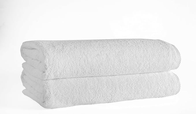 Nine West - 100% Cotton 2 Pack Bath Towel Set, Premium Quality Highly Absorbent & Comfy Bath Towels for Spa & Hotel | 28"x54" (White)