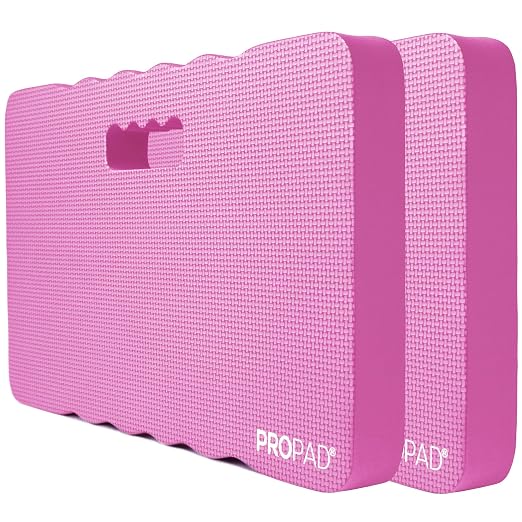 RED Home Club Thick Kneeling Pads, Garden Kneeler for Gardening, Bath Kneeler for Baby Bath, Kneeling Mat for Yoga, Knee Pad for Work, Extra Large (XL) 18 x 11 x 1.5 Inches, Pink (Pack of 2)