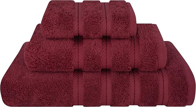 American Soft Linen 100% Cotton Luxury Turkish Towels, 3 Piece Towel Set | Soft Absorbent Quick Dry OEKO Tex Standard 100 Certificated Durable Machine Washable Breathable Premium Hotel Quality