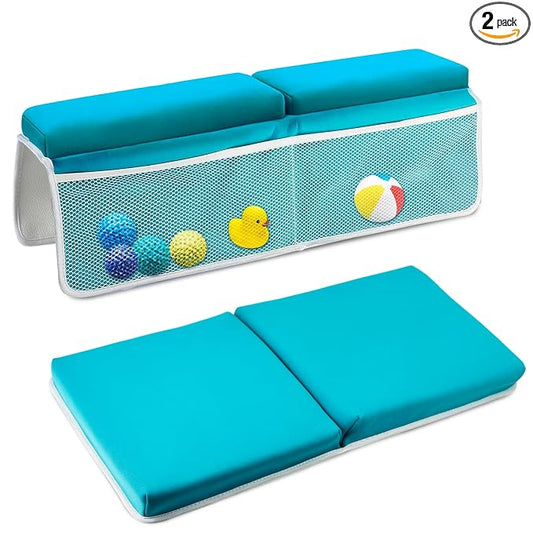 Baby Bath Kneeler and Elbow Rest Pad Set, Bathtub Kneeling Pad, Baby Accessories for Bath, Relieve Your Knees and Elbows