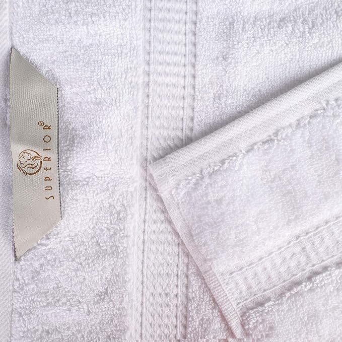 Superior Egyptian Cotton Plush & Absorbent, Bath Towel Set of 4, White | Quick Dry, Soft Luxury Towel Set, Bath Essentials for Bathroom, Guest Bath, Spa, 4 Piece Bath, Madeline Towels