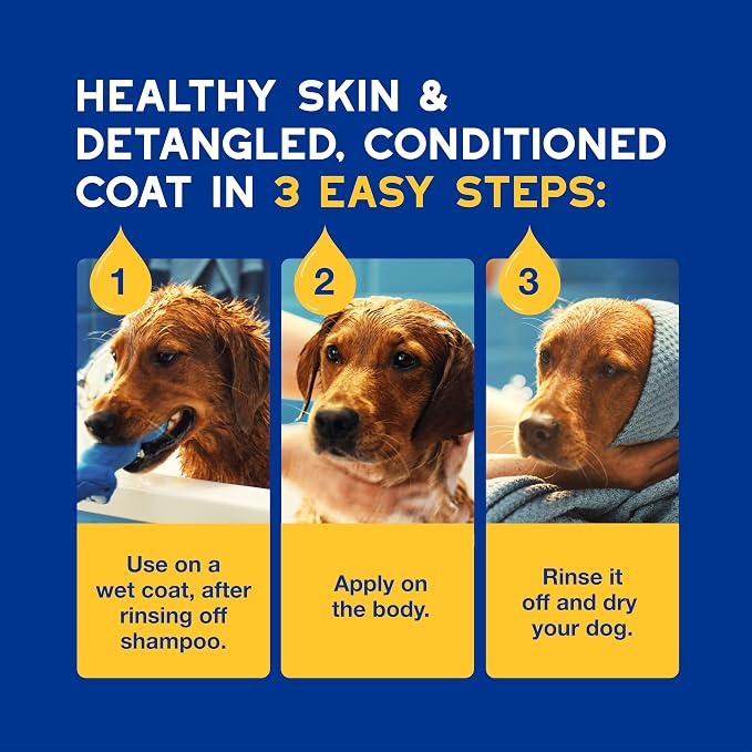 DOUXO SPA Oatmeal Dog Conditioner, 16 fl oz, Detangles and Moisturizes, Leaves the Coat Soft, Silky and Radiant, Ultra-Safe Skin-Friendly Formula